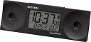 【中古】リズム(RHYTHM) 目覚まし時計 大音量 電波 デジタル フィットウェーブバトル100 温度 曜日 カレンダー 黒 RHYTHM 8RZ192SR02