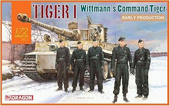 【中古】ドラゴン 1/72 第二次世界大戦 ドイツ軍 ティーガー1 初期生産型 ヴィットマン搭乗車 プラモデル DR7575