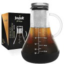 【中古】JoyJolt Infuso冷たい淹れたてのコーヒーメーカー、ガラス茶メーカー1.5リットル-48オンス