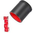 【中古】Bihako ダイスカップ ダイススタッキング サイコロカップ 19mm サイコロ 4個 マジック PU レザー
