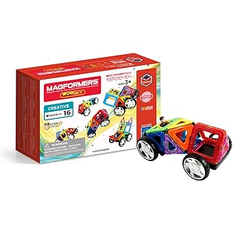 【中古】ボーネルンド マグ・フォーマー (MAGFORMERS) 乗り物セット [16ピース] 3歳頃 MF707004J
