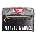 【中古】【MARVEL/マーベル】迷彩ファスナー付き二つ折り財布(BK)49946