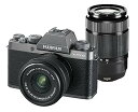 【中古】FUJIFILM ミラーレス一眼カメラ X-T100ダブルズームレンズキット ダークシルバー X-T100WZLK-DS