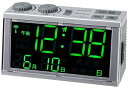 【中古】MAG(マグ) 目覚まし時計 電波 デジタル らくらく電波時計 カレンダー表示 シルバー T-696SM