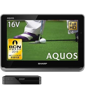 【中古】シャープ 16V型 液晶 テレビ AQUOS 2T-C16AP-B フルハイビジョン 防水&ワイヤレス設計 ブラック 2018年モデル