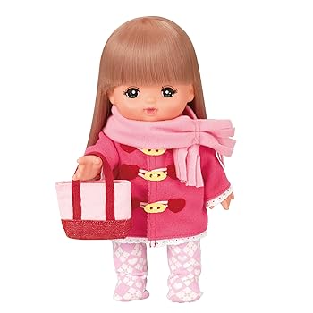 【中古】メルちゃん きせかえセット ピンクのダッフルコート