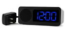 【中古】FORMIA 目覚まし時計 電波時計 デジタル ラジオ 付き LED ブラック HT-011RCFMRD