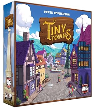 【中古】AEG Tiny Towns - 受賞歴のあるボードゲーム、ベースセット、プレイヤー1~6人、プレイ時間45~60分、14歳以上の戦略ボードゲーム、繁栄...