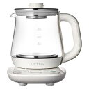 【中古】LALALUCTUS(ラララクタス) クックケトル 800ml 温度調整6段階 保温機能付き ガラスケトル 湯せん つぼ型容器ポット 茶こし付き SE6...