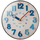 【中古】MAG(マグ) 掛け時計 電波時計 アナログ インテリアクロック 夜間秒針停止機能付き 立体文字 球面ガラス ナチュラル W-750N