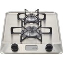 【中古】ノーリツ コンパクトタイプ ビルトインガスコンロ 都市ガス用 N2C20KSK 2口 30cmタイプ グリルなし ステンレストップ