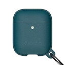【中古】araree AirPods Case POPS フォレストブルー カラビナ付き ワイヤレス充電対応 Airpods ケース 第1世代/第2世代に適用 ソフト シリコン Apple ワ