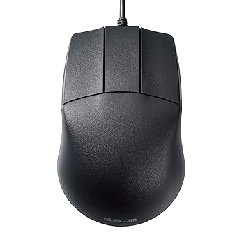 【中古】エレコム マウス 有線 Mサイズ 3ボタン CAD向け ホイールレス 左右対称 600/1200カウント2段階調整 ブラック M-CAD01UBBK