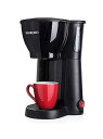 【中古】Mixpresso ミニコンパクトドリップコーヒーメーカー 抽出バスケット付き 挽いたコーヒー用 ブラック スモールコーヒーポット 1カップの抽出 男女