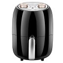 【中古】エアフライヤー インテリジェントなオイルフリーエアフライヤー家庭自動大容量フライドポテト 電気フライヤー (色 : Black, Size : 2L)