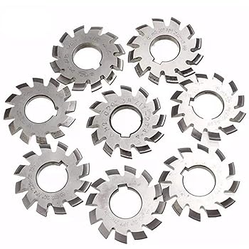 【中古】8本の直径22ミリメートルモジュール2 20degree＃1-8 M2 HSSインボリュート歯車フライス電気ツール