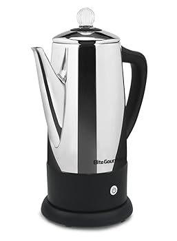 【中古】Elite Gourmet EC812 電動 12カップ コーヒーパーコレーター 保温性 クリアブリュープログレス..