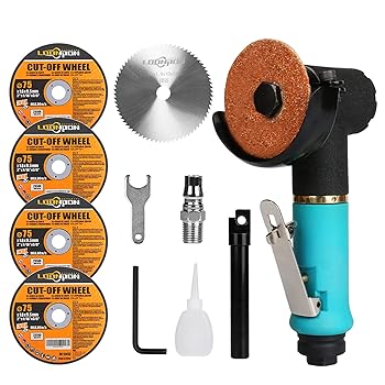 【中古】3インチ エアアングルグラインダー 空気圧カットオフツール 3個 3インチカットオフホイール付..