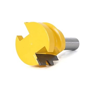 【中古】表面ミリングカッター 1ピース1/2 12mmシャンクウッドスロッティングルータービット彫刻ナイフスクエア歯のTenon Mill用木工ツール (Cutting Edg