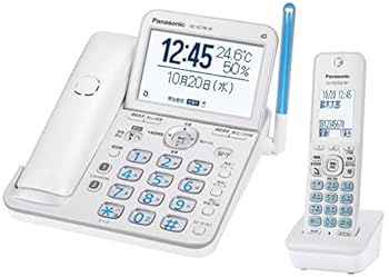 【中古】【優良 防犯 電話機 推奨品】 パナソニック コードレス電話機 VE-GD78DL-W (子機1台付き) 温度・湿度アラーム搭載 パールホワイト