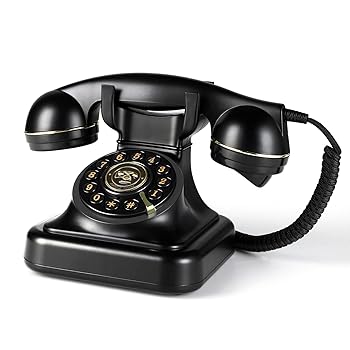 【中古】レトロ固定電話 1960年代ヴィンテージコードダイヤルボタン電話 クラシック古い電話 アンティーク電話 リダイヤル機能付き ホームオフィス用 (ブ
