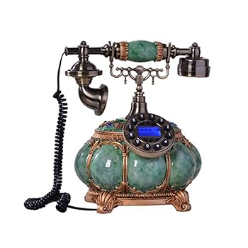 【中古】レトロな電話 ヨーロッパのアンティーク電話 有線電話 レジンボタンダイヤルレトロな家庭用固定電話の固定電話の装飾レトロな固定電話