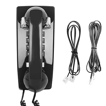 【中古】【未使用】MCKTHO レトロ 壁電話 古い壁取り付け電話 固定電話 大音量機械鳴ら ヴィンテージ 壁コード付き電話 音量調節可能 ..