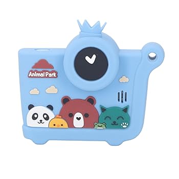【中古】【未使用】1080P キッズカメラ、2.4 インチ HD IPS スクリーン ABS (青)(2)