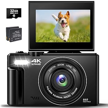 【中古】【未使用】デジカメ 4K 30FPS 64MP デジタルカメラ コンパクトカメラ YouTubeカメラ AFオートフォーカス ウェブカメラ 18倍デジタルズーム 初心者向け 誕生