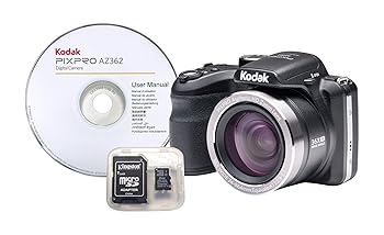 【中古】【未使用】Kodak AZ362-BK4 36倍長光学ズームブリッジデジタルカメラ(ブラック)