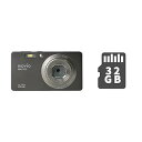 【中古】movio オートフォーカス機能 2.7インチ液晶搭載 コンパクトデジタルカメラ MicroSD32GBセット MAF100SET2