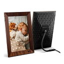 【中古】Nixplay Smart Digital Photo Frame 10.1 Inch Wood-Effect - Share Moments Inst...