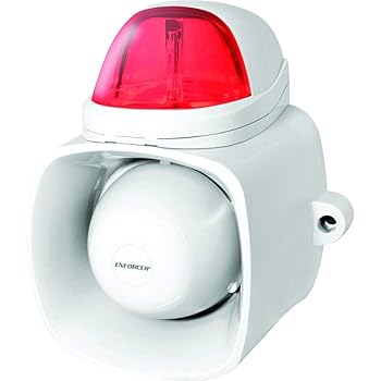 【中古】Seco-Larm SH-816S-SQ/R ストロボライト付き自己完結型サイレン、120dBワーブルトーンサイレン、メッセージのブロードキャストまたはオーディオ
