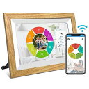 【中古】【未使用】moonka デジタルフォトフレーム 10.1インチ wifi 人感センサー 1280*800 32GBストレージ内蔵 タッチパネル 写真や動...