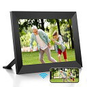 【中古】Frameo 10.1インチ WiFi デジタルフォトフレーム IPSタッチスクリーンHDディスプレイ付き どこからでもアプリ経由で写真やビデオをリモートで送