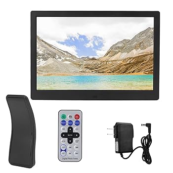 【中古】【未使用】デジタルフォトフレームアルバム 13インチHDデジタルフォトフレーム1280x800解像度のデュアルコントロールモード付きフォトアルバム ギフ...