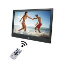 【中古】デジタルフォトフレーム 15.4インチ リモコン操作 1080 IPS広視野角 液晶 USBメモリー 写真 動画 音楽再生 時計 カレンダー アラーム機...