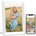 【中古】【未使用】10.1インチデジタルフォトフレーム、WiFiデジタルフォトフレームIPSタッチスクリーンスマートクラウドフォトフレーム、16GBストレージ、自動回転