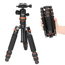 【中古】【未使用】Koolehaoda ミニ三脚 カメラ用 卓上三脚 アルミニウム製 高さ63.5CM デスクトップ三脚 自由雲台付き DSLR カメラ ビデオ...