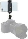 【中古】カメラ ホットシュー スマホ アダプター 自由雲台 2way スマートフォン ホルダー チルト 角度調節可能 ボールヘッド シュー マウント スタンド