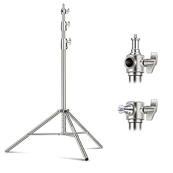 【中古】NEEWER 2.8m ステンレス製ライトスタンド スプリングバッファー耐荷重写真三脚スタンド 1/4"から3/8"ネジアダプター付き スタジオストロボ、LED 【中古】NEEWER 2.8m ステンレス製ライトスタンド スプリングバッファー耐荷重写真三脚スタンド 1/4"から3/8"ネジアダプター付き スタジオストロボ、LED