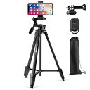 【中古】【未使用】Hemmotop スマホ 三脚 GoPro 長い ミラーレスカメラ対応 全高136cm ミニ三脚 4段階伸縮 さんきゃく 軽量 カメラ三脚 3...