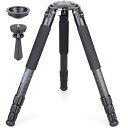 【中古】【未使用】大型 カーボン三脚 40mm パイプ径 4段 ナットロック式 ボウル3脚 ARTCISE 軽量 頑丈 10層カーボンファイバー 耐荷重40Kg...