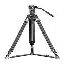 【中古】SmallRig ビデオ三脚 カメラ用三脚 カウンターバランスカーボ製三脚キット ダイナミック バランシング 流体雲台付き 最大荷重8KG 6テップカウ...