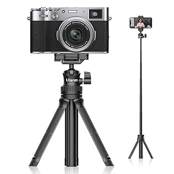 【中古】MT-34 ミニ三脚 自撮り棒 スマホ三脚 6段伸縮 スマホホルダー付き 卓上セルカ棒 軽量 スマートフォン用三脚 ABS製 360度回転 ビデオカメラ...