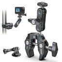 【中古】Ulanzi スーパークランプ 360°回転 角度調整 カメラグリッパー・モニター 1/4ネジ カメラホルダー 自転車・バイク・オートバイクリップマウント