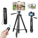 【中古】【未使用】Ubeesizeスマホ 三脚 iPadカメラ三脚兼用 130cmタブレット三脚 リモコン付き 一眼フレ 3WAY雲台 360回転 パノラマ撮影...