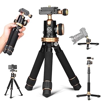 【中古】【未使用】Say good ポータブルミニ三脚、高さ30cm、アルミニウム合金卓上三脚+ 360度ボールヘッド、一眼レフカメラやビデオカメラに適しています。最大耐