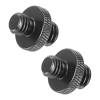 【中古】PATIKIL マイクスタンドアダプター M8オス-3/8オスねじ 三脚ねじアダプター 両面カメラネジ マイク三脚スタンド用 ブラック 2個(2.0)