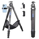 【中古】カーボン 三脚 ARTCISE 低重心44mmボール雲台付き29mmパイプ径 全高1660mmコンパクトトラベル三脚 全景360度回転 軽量設計 4段 ...